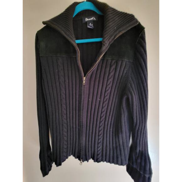 Denim & Co Black sweater 1X - Picture 4 of 6